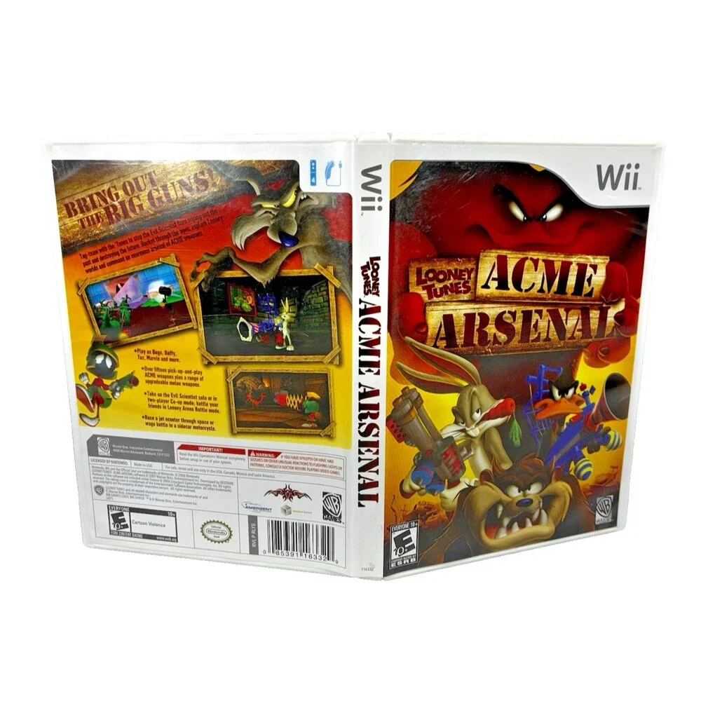 Looney Tunes: Acme Arsenal Nintendo Wii 2007 WB Games Complete w/ Manual Tested